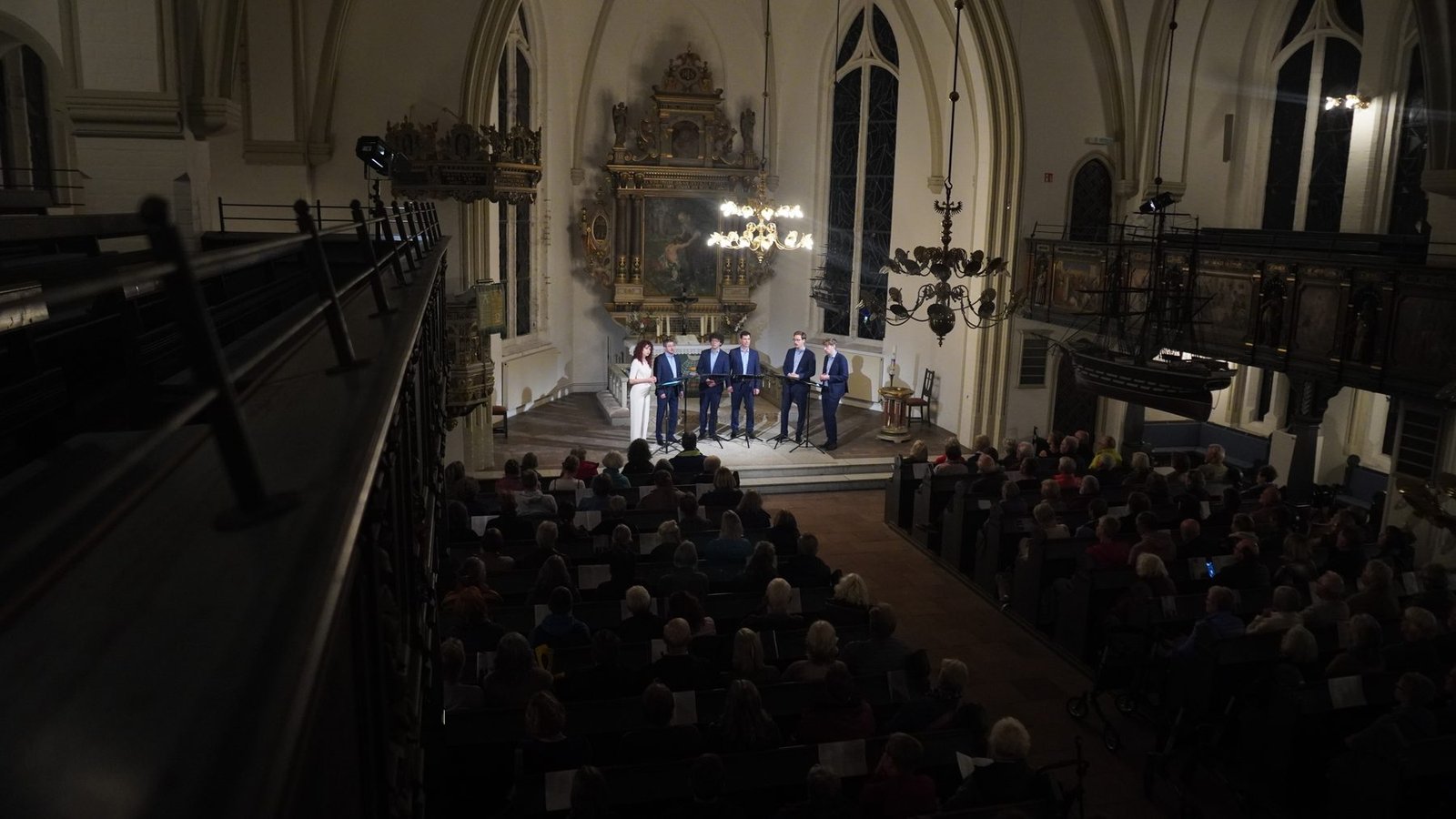 Singer Pur in der St. Jürgen Kirche Flensburg, volles Haus
